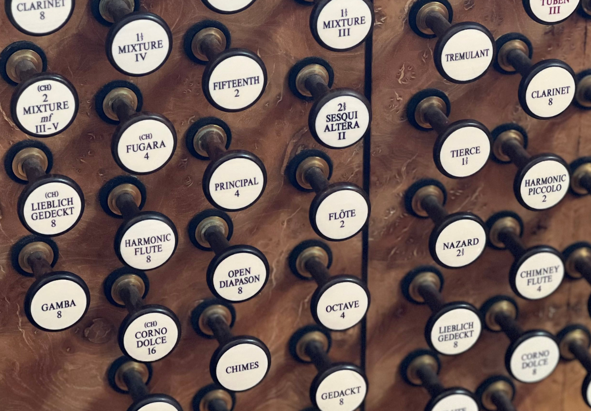 Organ stop knobs